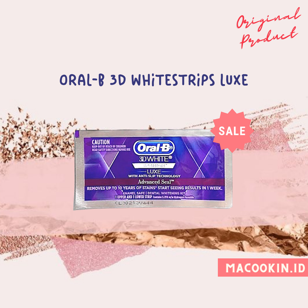 PEMUTIH GIGI ORAL-B WHITE STRIPS ADVANCED SEAL 3D WHITENING ORAL B WHITESTRIPS Sachet