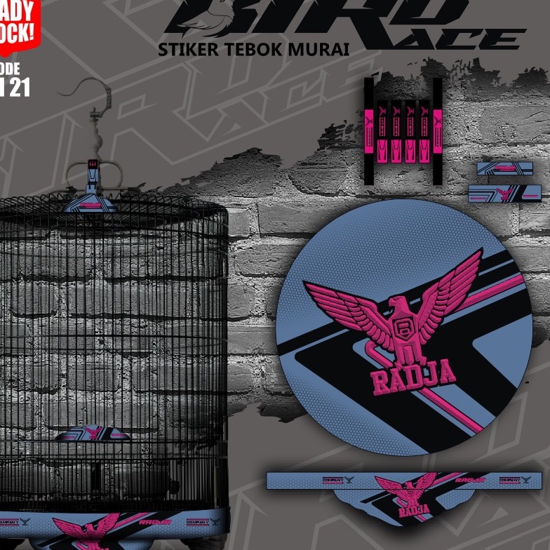 Stiker Decal Tebok Murai Stiker Sangkar Murai Custom Radja