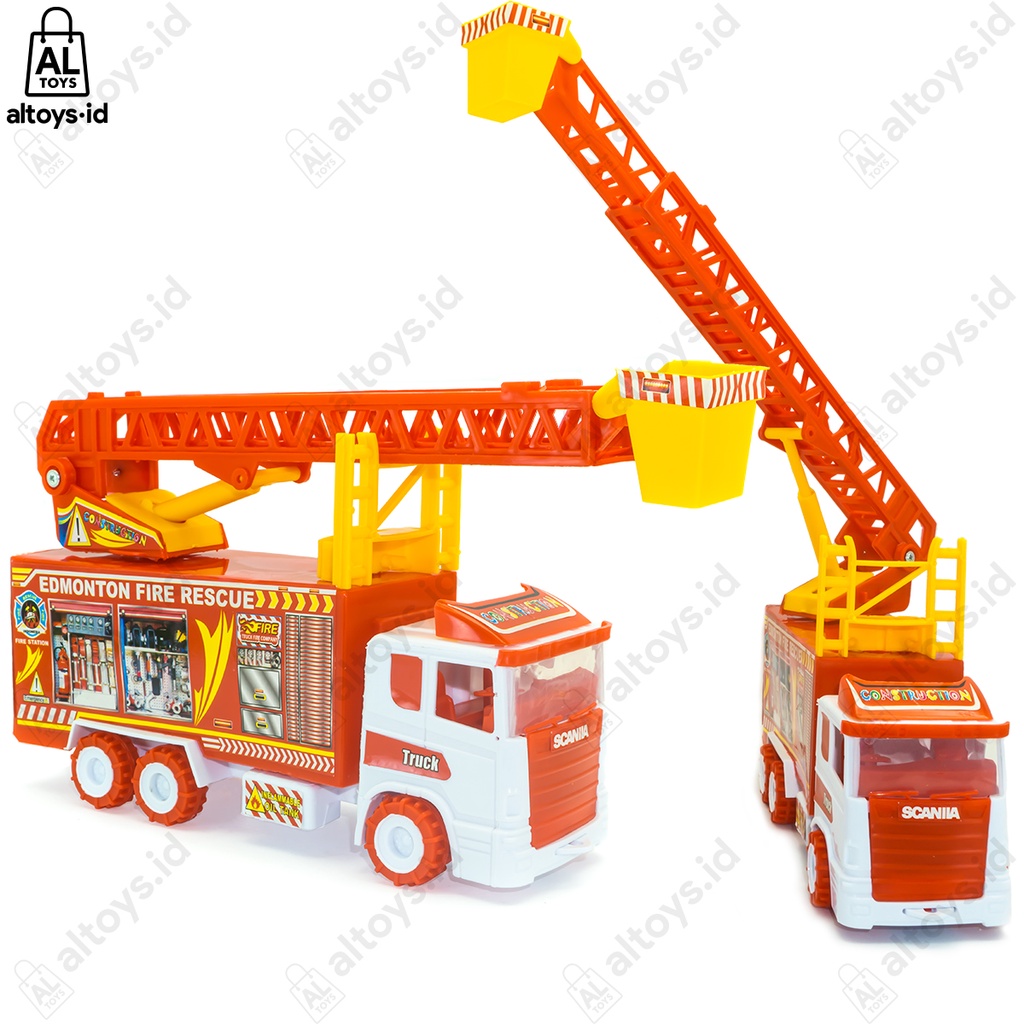 Mainan Mobil Crane Tangga Pemadam Kebakaran Fire engine Truck PMK ST2032