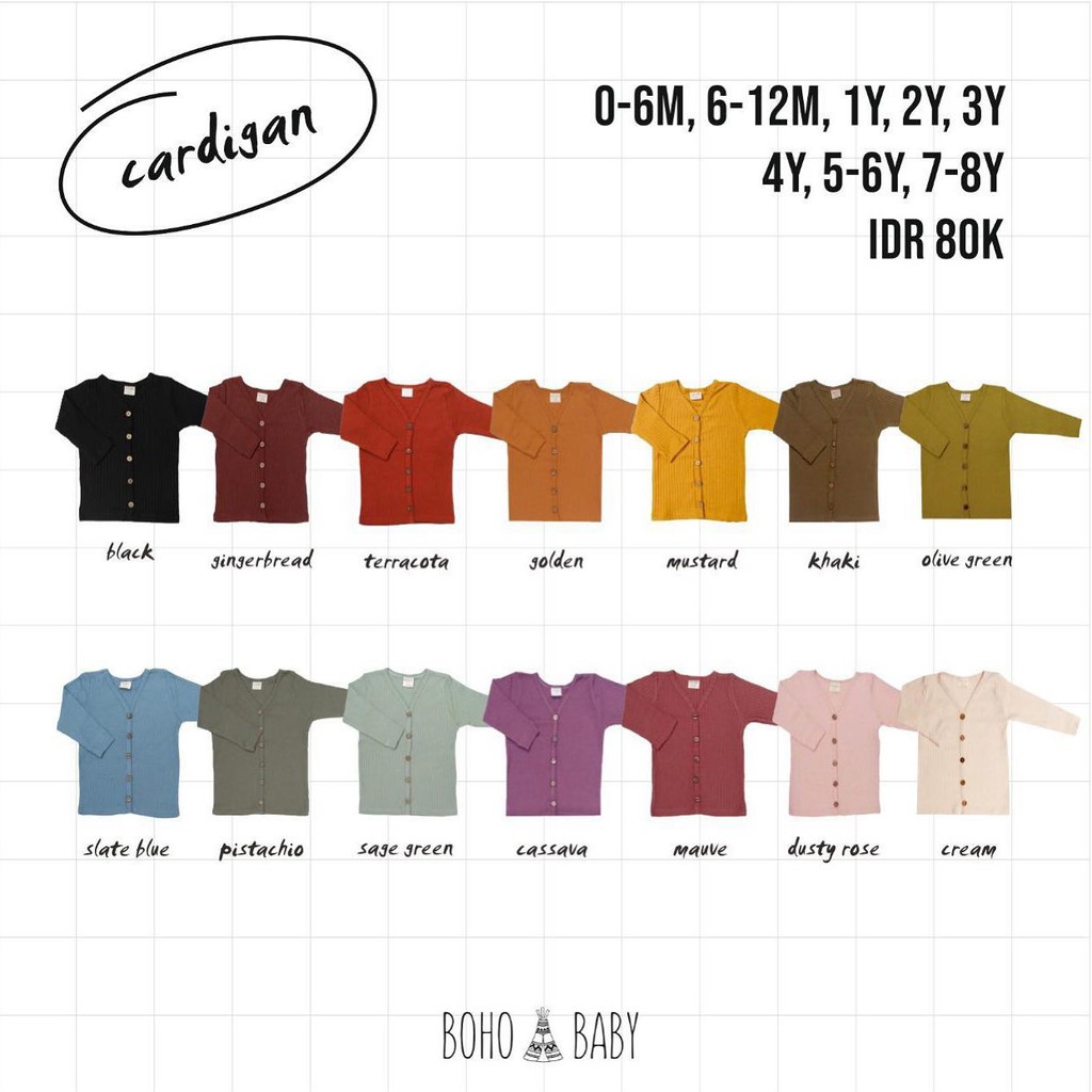 Bohobaby - Bohopanna Cardigan Anak UNISEX 5 - 6 Y
