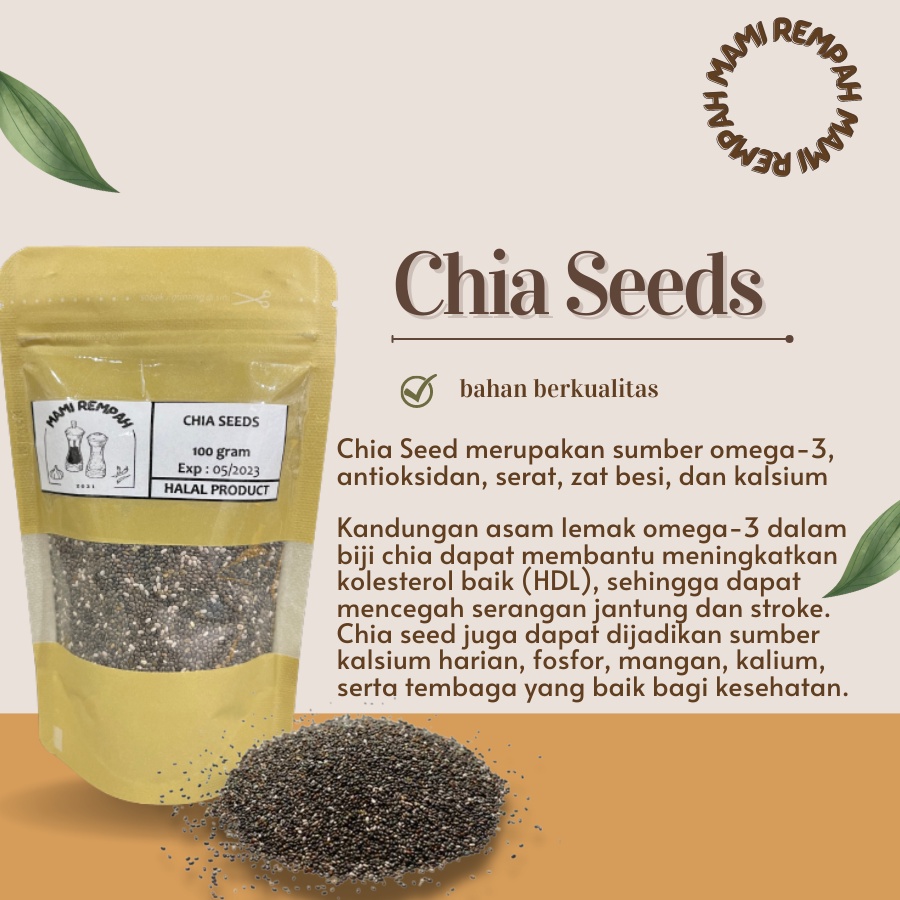 

CHIA SEED / CHIA SEEDS 250 gram