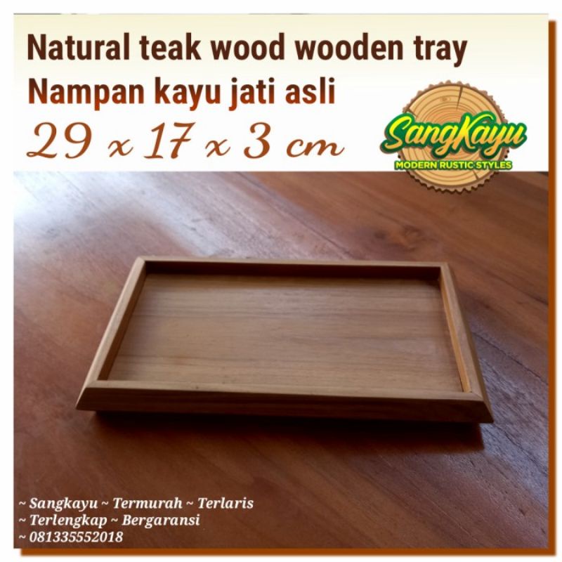 Nampan kayu jati premium quality 29x17x3 teak wooden tray nampan saji