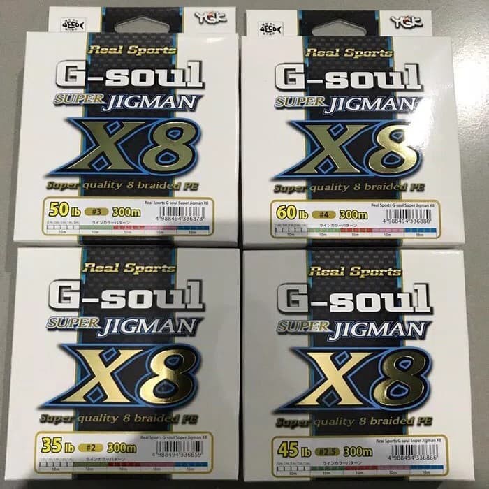 PE YGK Gsoul Super Jigman X8 300m uk #1.5- #2- #4- #5- #6 AP-1952