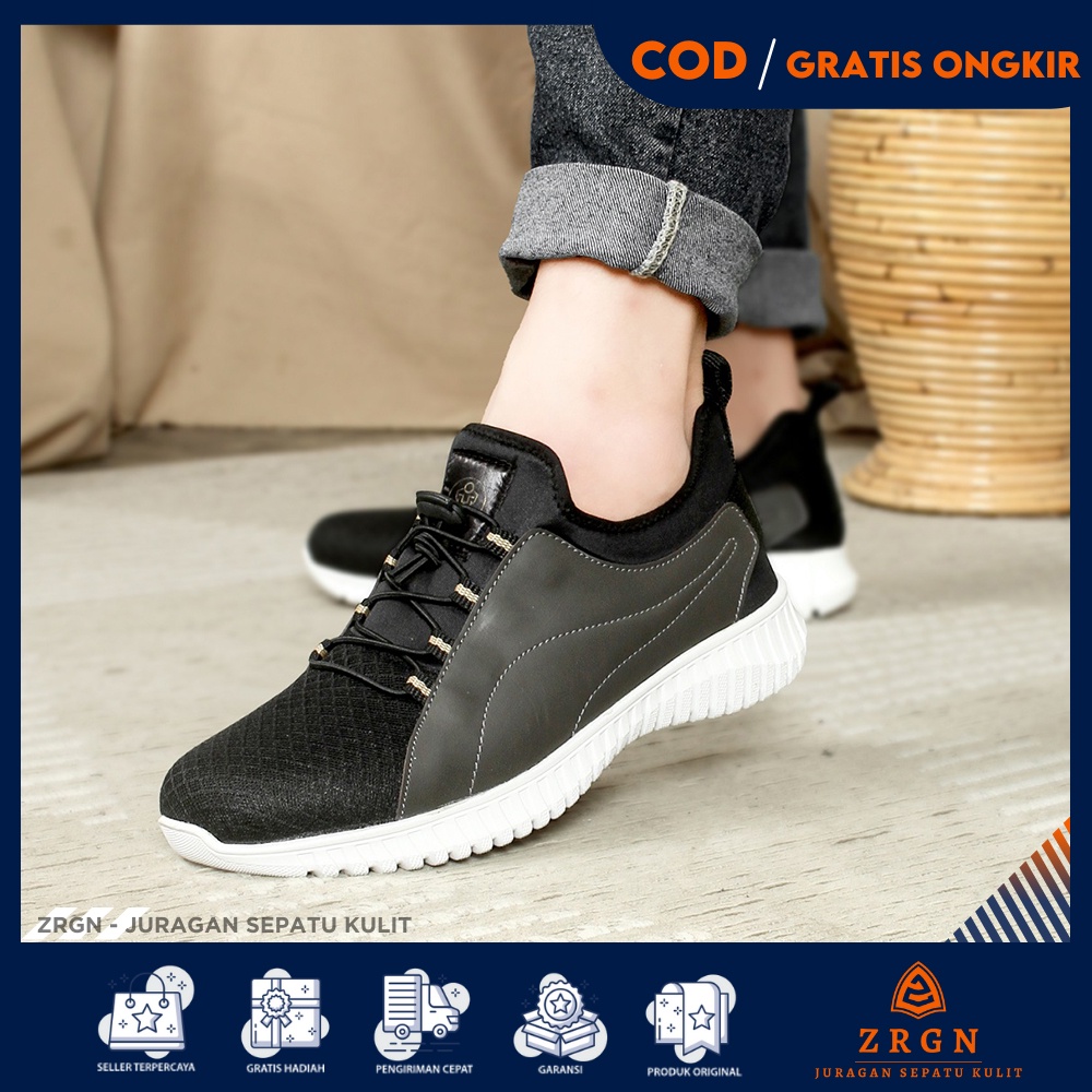 ZRGN x BOOST - Sneakers Kasual Pria Wanita Santai Kualitas Premium - Sepatu Kets Fashion Anak Cewek 