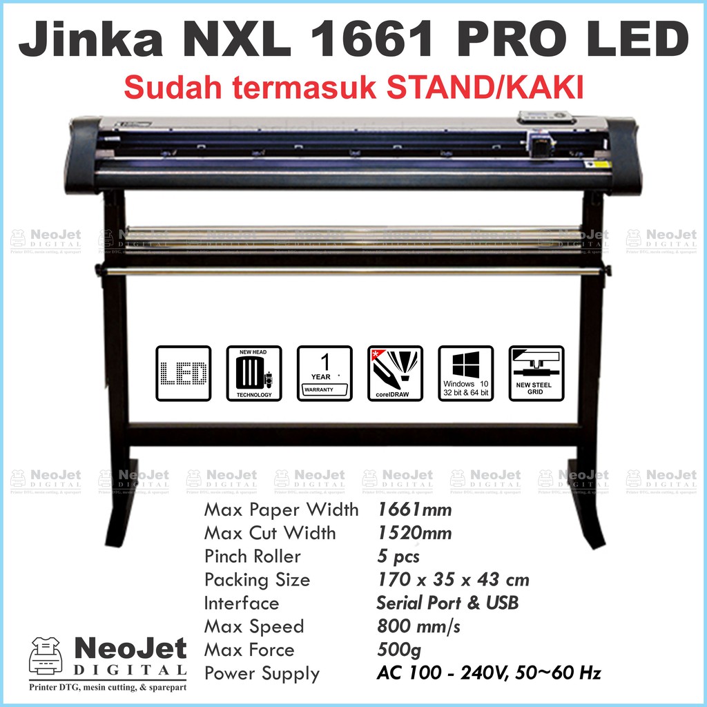 

Mesin cutting stiker jinka NXL Pro 1661 150cm LED murah kating cuting sticker plotter mesin potong