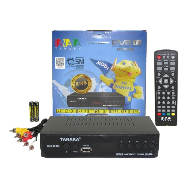 STB Digital DVB T2 Merek Tanaka Type T2 Sniper Hitam