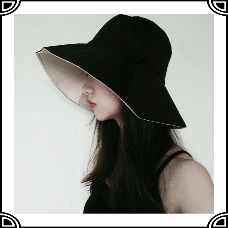 G2 Topi Wanita Casual Pelindung Sinar UV Anti Daddy Chen Elegan Wanita Anti UV Unik Pantai/Outdoor
