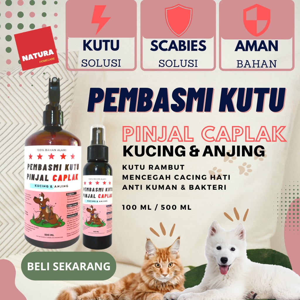 Jual Pembasmi Kutu Tick Flea Efektif 100 % Pinjal Caplak Kucing Anjing ...