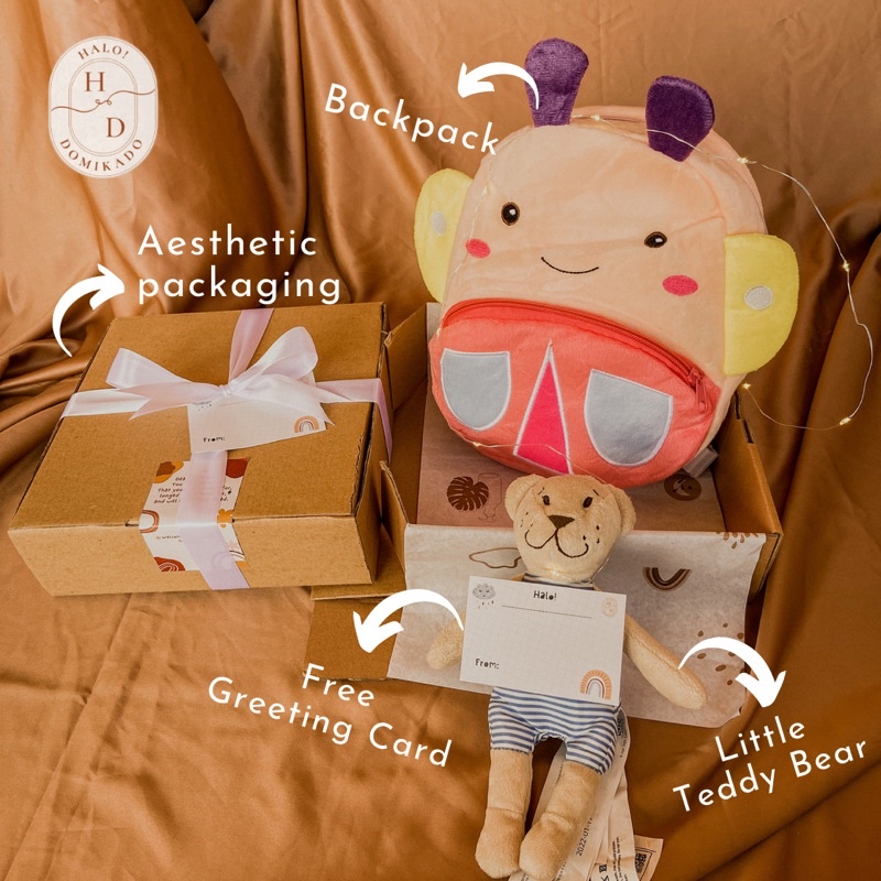 [INSTANT] backpack only hampers gift set hadiah sepatu bayi prewalker perempuan laki laki newborn 0 
