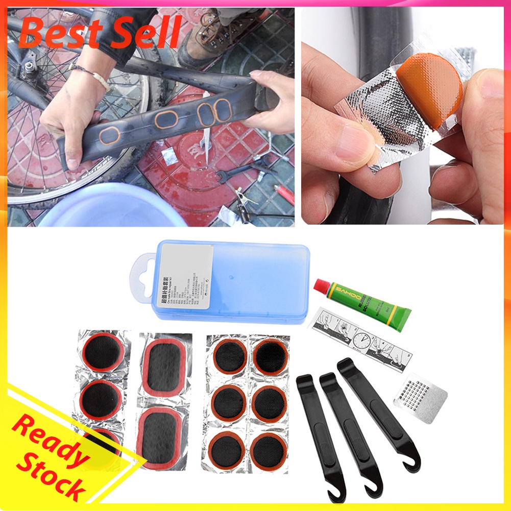 Cycling Tire Repair Tool Set MTB Mountain Bicycle Tyre Glue Rubber Patches