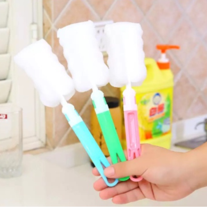 Sikat Botol Susu Bottle Nipple Brush Sikat Botol Dot | Sponge Botol Bayi Baby Bottle [Random]