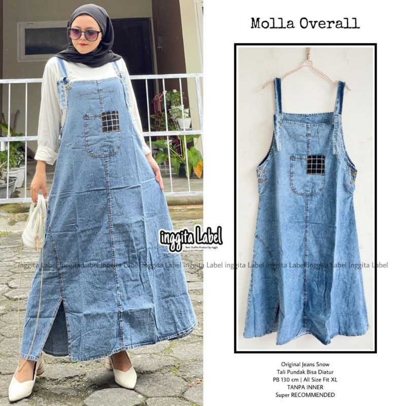 molla overall bahan jeans keren