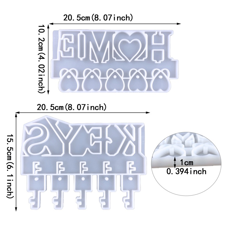 Siy Cetakan Resin Epoksi Bahan Silikon Holder Kunci Untuk Dekorasi Dinding Dapurlorongkantorrumah