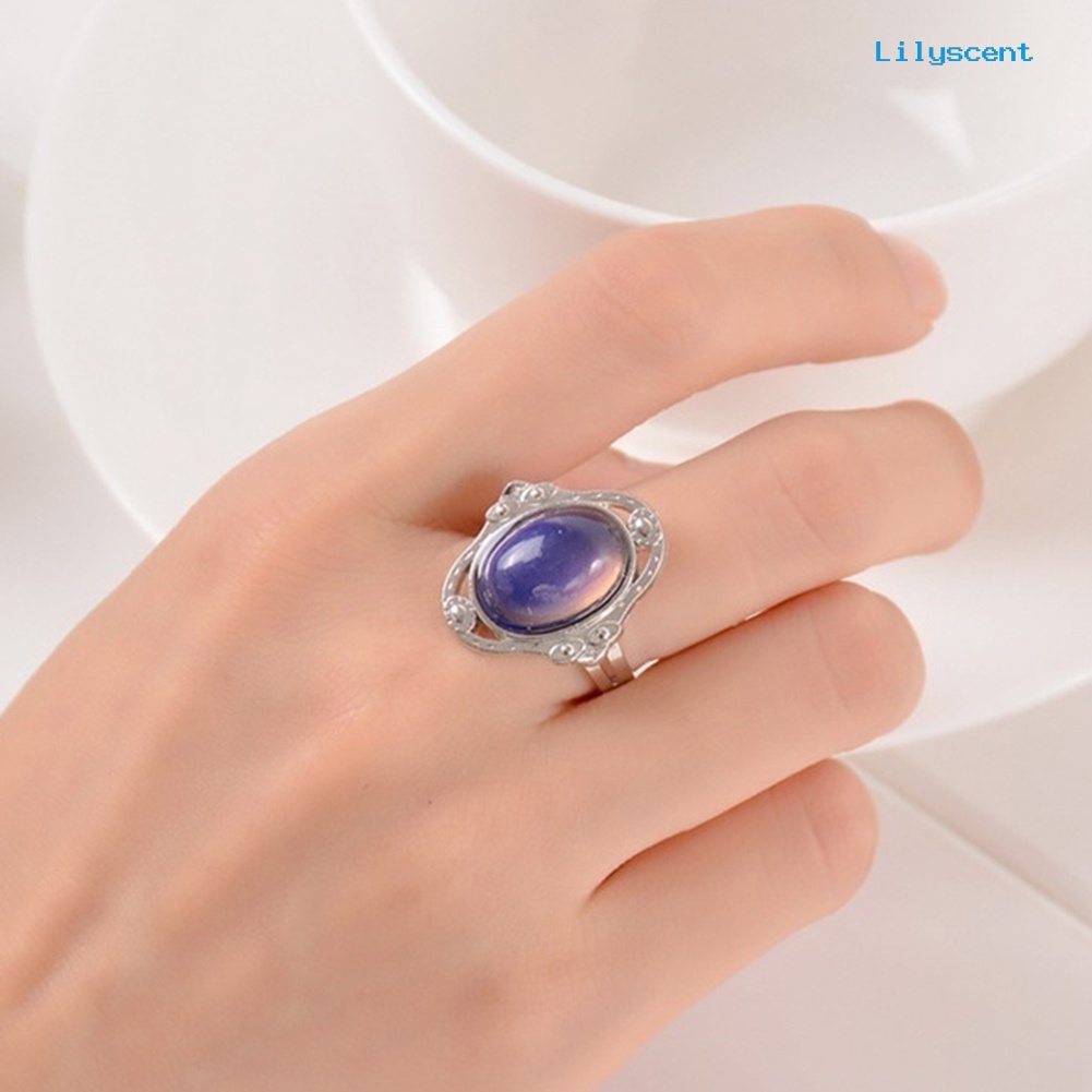 Ls Cincin Mood Ring Vintage Dapat Berubah Warna Sesuai Temperatur Untuk Priawanita