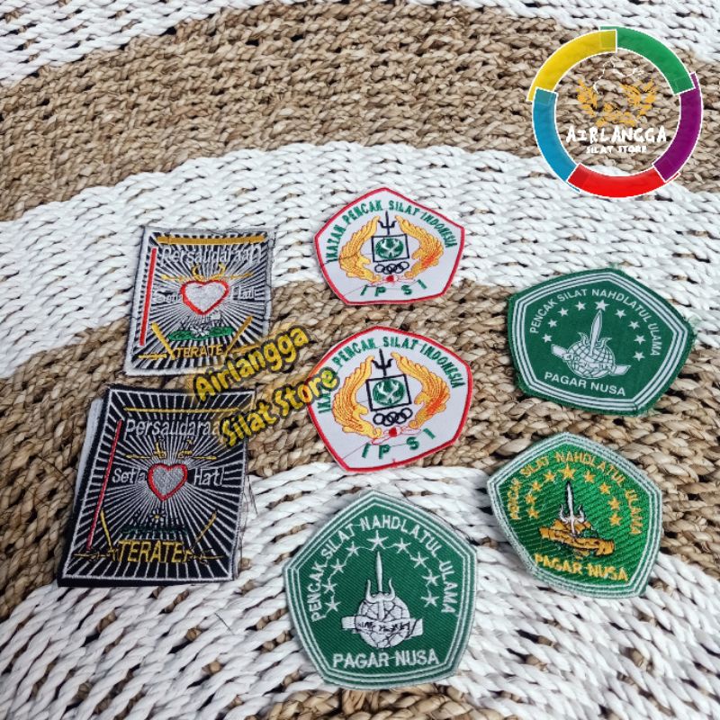 Bet Beladiri model Bordir badge Beladiri Badge IPSI Badge Karate Badge PSHT Badge Pagar Nusa Badge T