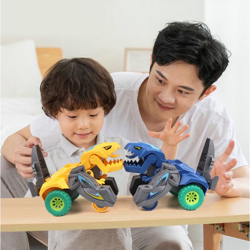 ( zwq) Mainan Anak Mobil Dinosaur Deformasi Terbaru