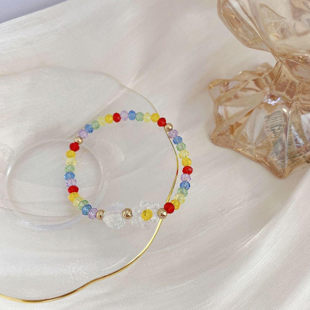 Mxbeauty Gelang Wanita Elegan Peri Tangan Rantai Bunga Kreatif Warna-Warni Fashion Perhiasan