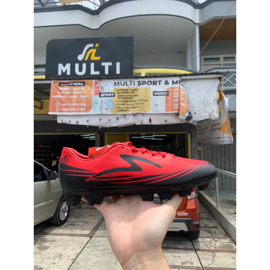 Sepatu Bola SPECS Sparta FG - Emperor Red/Black