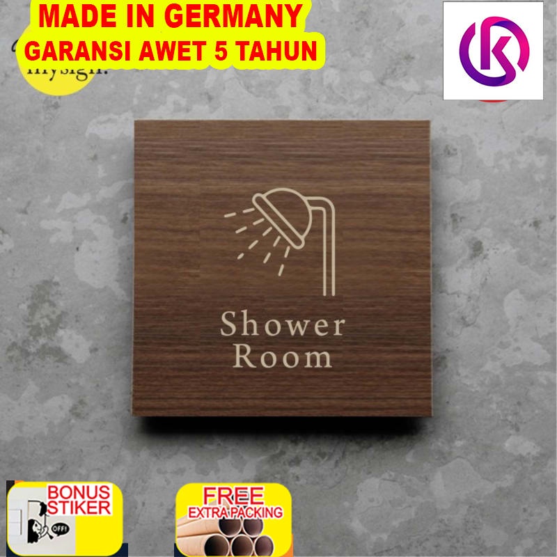 

Murah Shower Room Sign Board Kayu Print Signage Label Nama Ruang