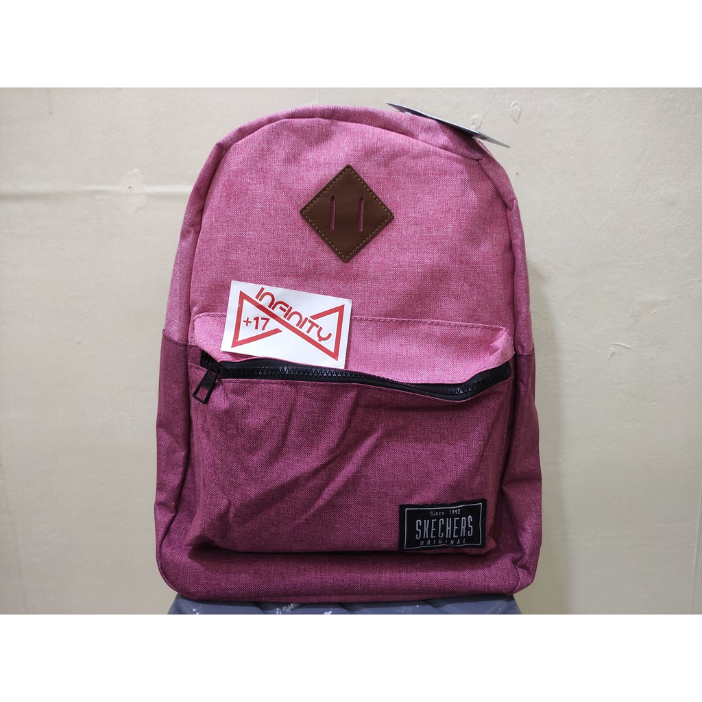 Skechers Original Backpack SP Basic S820 Pink Women - Tas Punggung/Ransel Skechers Wanita