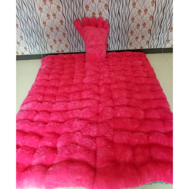 Kasur gender polos pink bagus murah