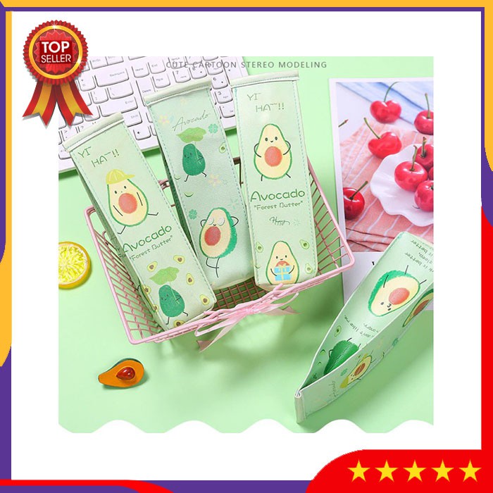

ZVB8 Tempat Pensil Milk Avocado Pencil Case Pouch Alat Tulis Pensil Perlengkapan Peralatan Sekolah