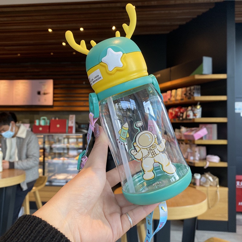 Botol Minum Anak Sedotan 600 ML BPA FREE Motif Karakter Lucu Import Terbaru - Botol Minum Anak Sekolah Anti Tumpah Kekinian [BT04]
