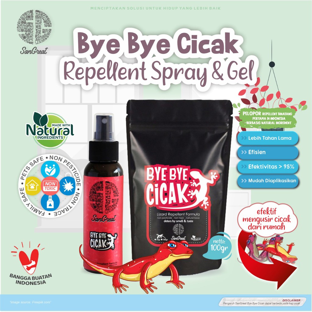 Semprotan cicak dan kapur barus anti cicak organik alat pengusir cicak spray dan gel alami terbaik bukan racun 100 ml dan 100 gr obat cicak alami herbal untuk mengusir cicak agar pergi