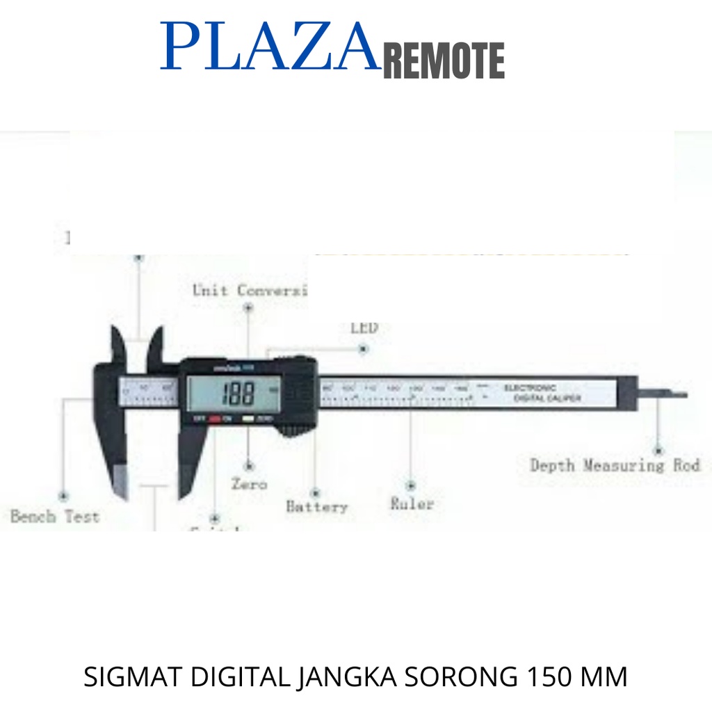 VERNIER CALIPER JANGKA SORONG DIGITAL 0-150MM - 6 inch ALAT JANGKA SORONG SIGMAT MURAH