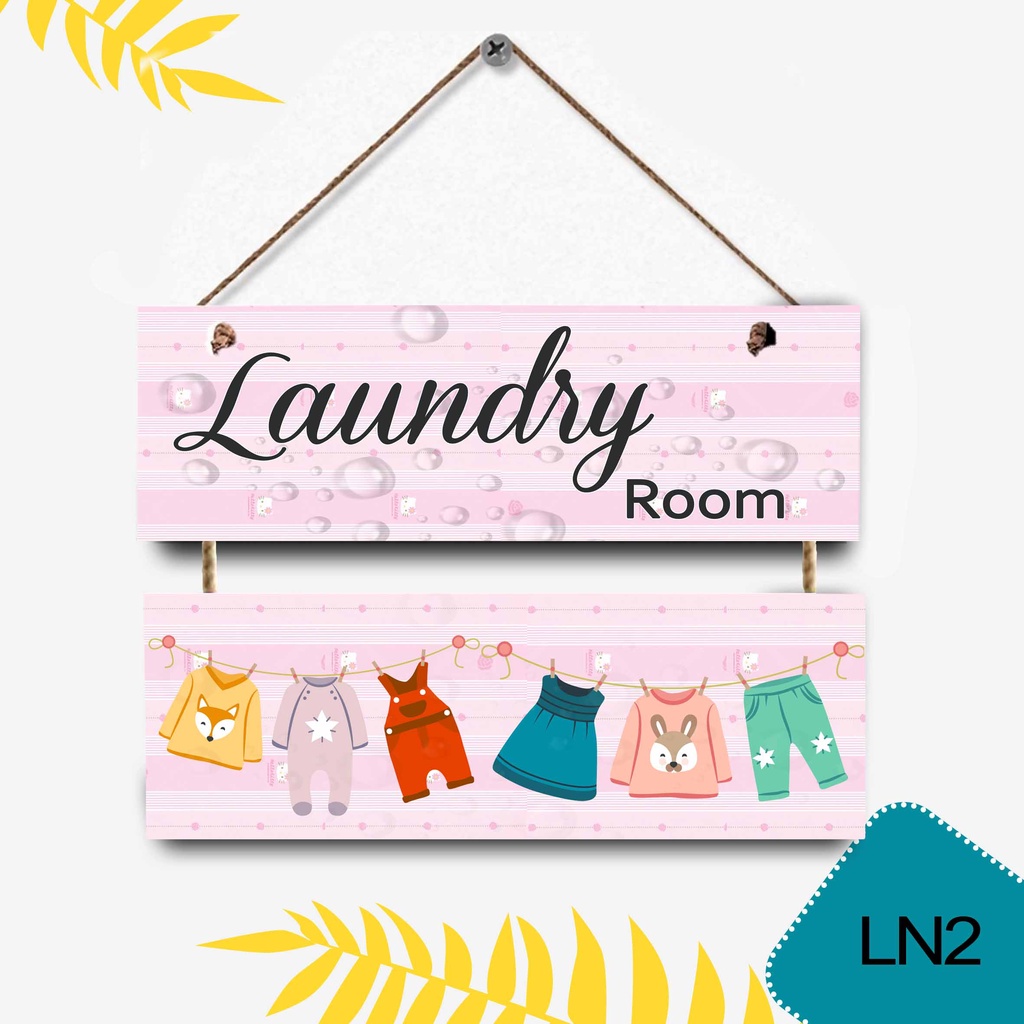 Hiasan Dinding laundry Walldecor Dekorasi Dinding Pajangan Tema laundry room gantung tali rami
