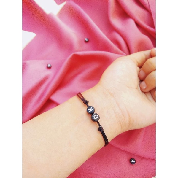 GELANG NAMA BULAT / GELANG CUSTOM / GELANG MONOCHROME BULAT / GELANG NAMA / HADIAH / GELANG SATIN