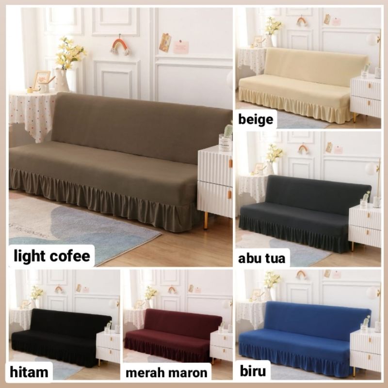 Cover sofa bed / sarung penutup sofa bed / sofa bed cover / sarung sofa bed RUMBAI