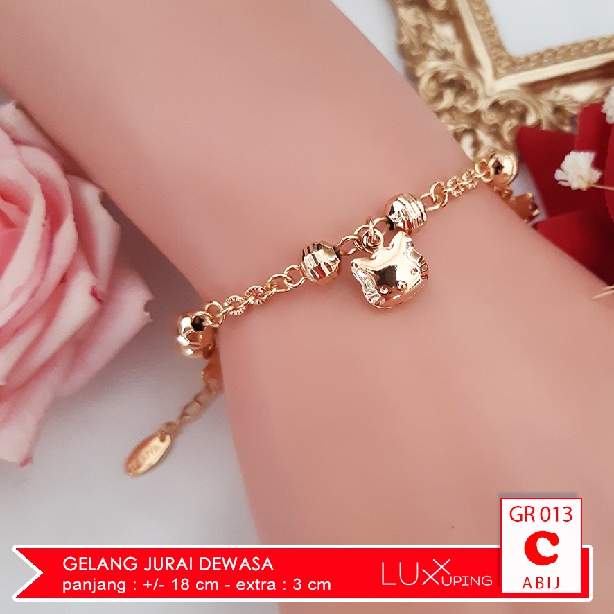 GR 013 Gelang Charm Xuping Perhiasan Wanita Gold 18K 2 Layer Luxx Xuping