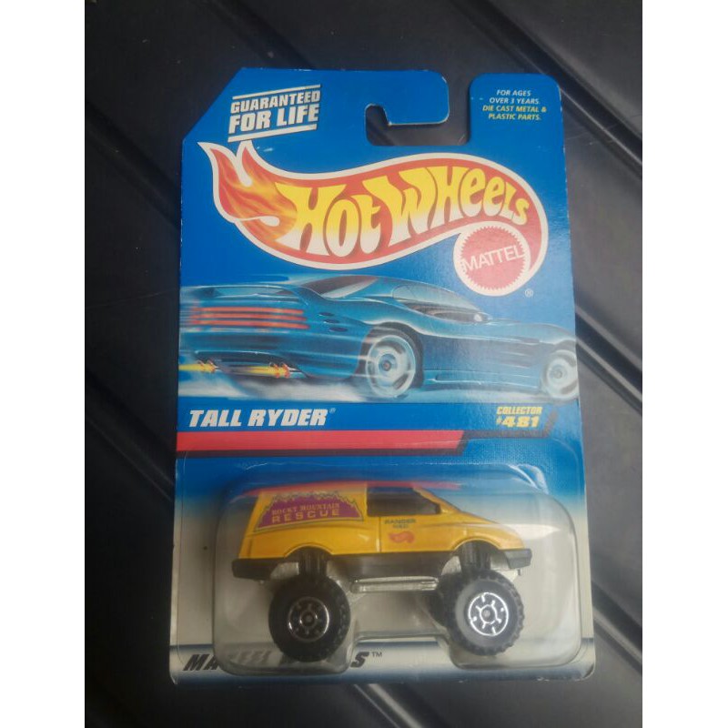 hotwheels TALL RYDER kuning hotwheels old basic blue card made in mattel china lawas rare