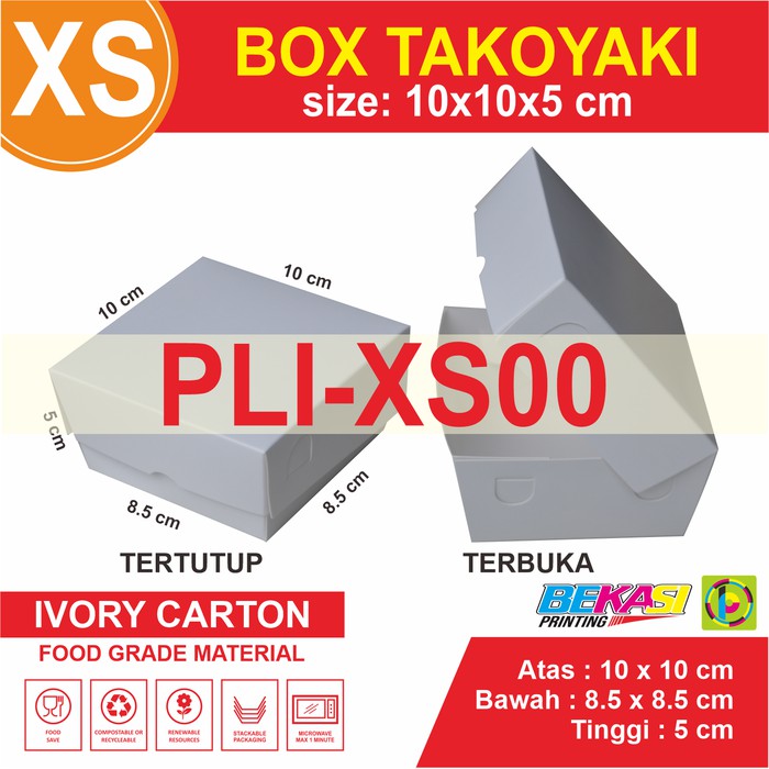 

Dijual Dus Takoyaki IVORY Paper Box Polos uk. 10 x 10 x 5 cm terbaik