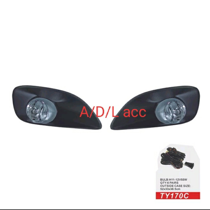 foglamp bemper BUMPER  lampu SOROT kabut MOBIL toyota VIOS / LIMO 2007-2011 MODEL ORISINIL DLAA