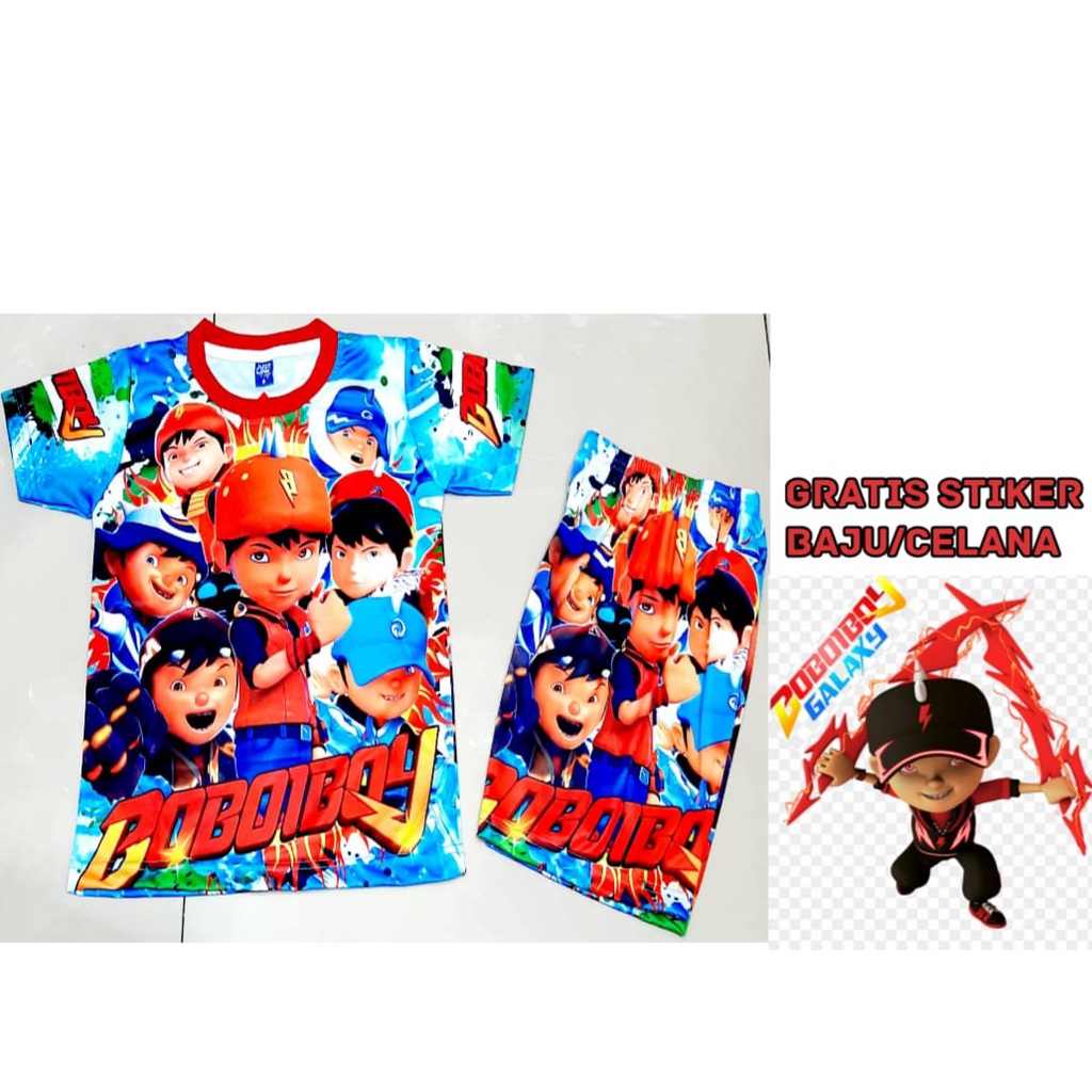 SANDISEAN SETELAN BOBOIBOY ANAK LAKI LAKI | SETELAN BOBOIBOY GALAXY | BAJU BOBOIBOY ANAK LAKI LAKI S