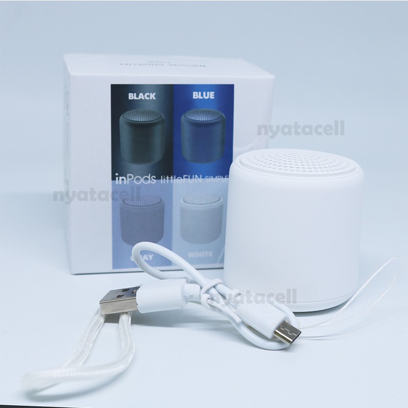 Speaker Bluetooth Macaron InPods Little Fun Wireless Mini Portable Stereo Bass TWS-PUTIH