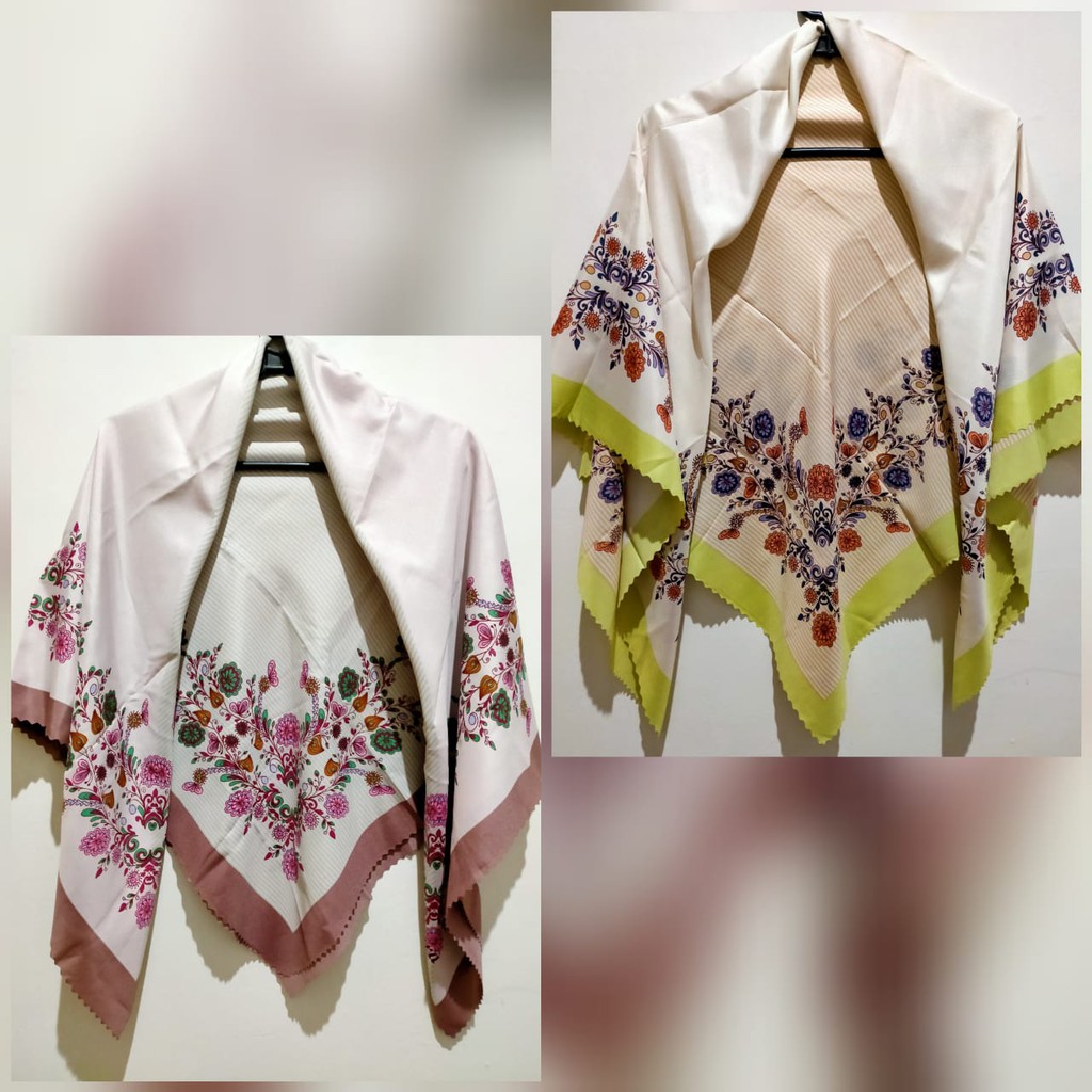 Hijab Azara Square Laser Cut / Jilbab Azara Segi Empat Motif B