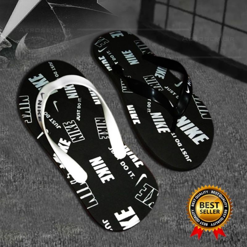 Sandal Jepit Distro Pria Nikee Just Do It | Sendal Japit Casual Neke AB Laki Niike  Cowo Dewasa