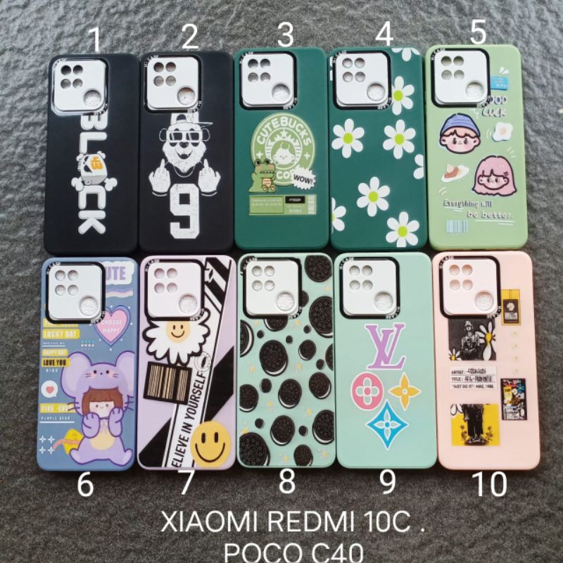 Case gambar Xiaomi Redmi 10C . Poco C40 . Pocophone C40 motif cewek ( 4 motif ) soft case softcase softshell silikon cover casing kesing housing