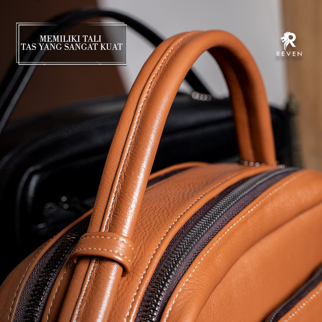 REVEN LEATHER - Tas Clutch Pria Kulit Asli Executive Pouch Bag