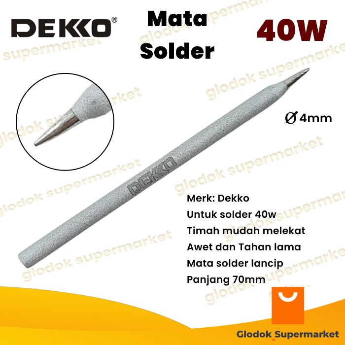 Mata Solder Dekko Lancip 40 Watt Solder Tip 40w Diameter 4mm 40SBD