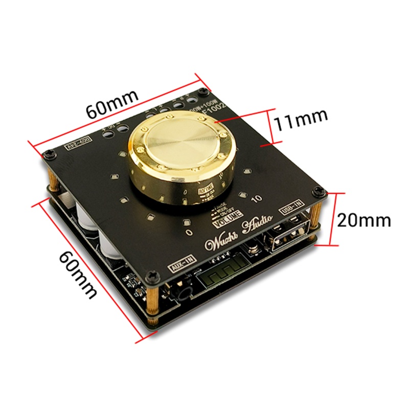 Btsg Amplifier Board Blueteeth-compatible Hifi- Stereo 2.0 Channel 2X100W DC9-24V 5A