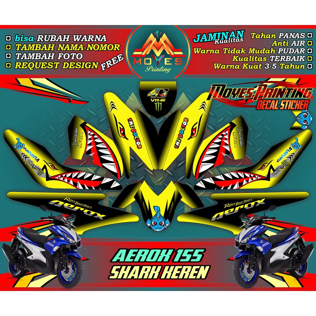 Decal aerox155rold FullBody - Stiker Decal Aerox Full Body