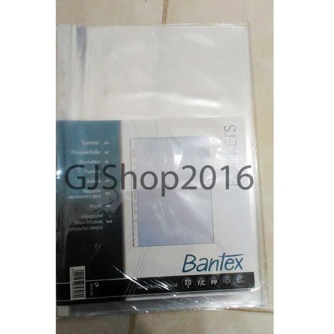 

Pocket File Folio F4 Bantex Kantung Binder PP Clear Per Lembar