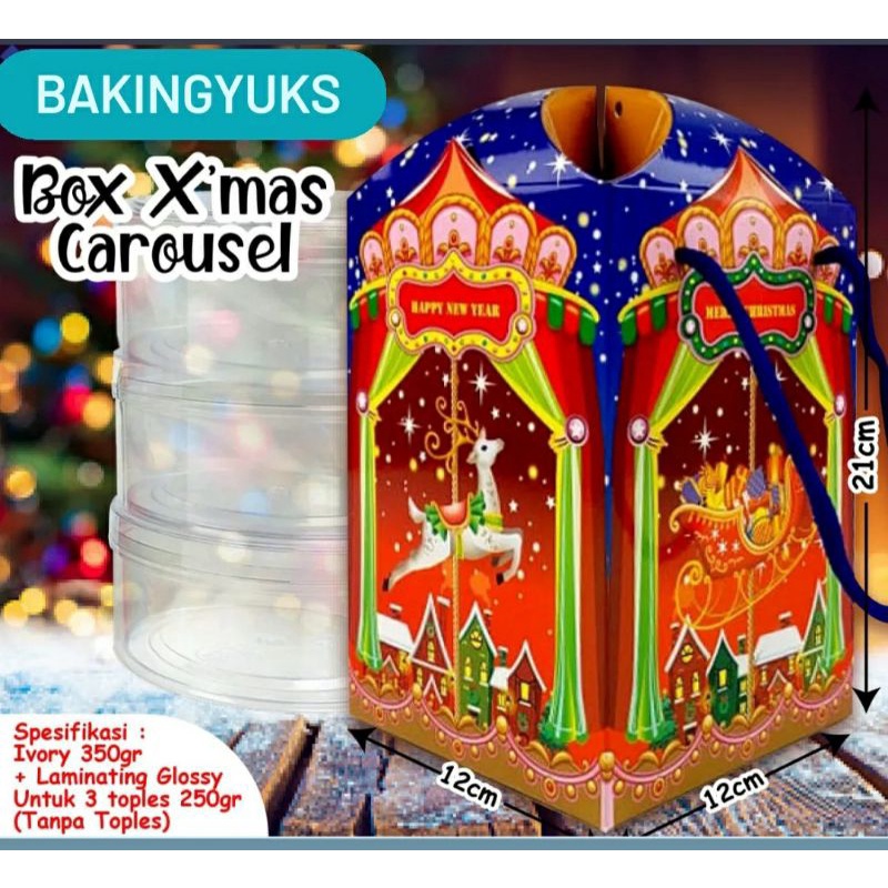 

BOX DUS PACKAGING CHRISTMAS /HAMPERS NATAL/ 12X12X21/BOX XMAS CAROUSEL