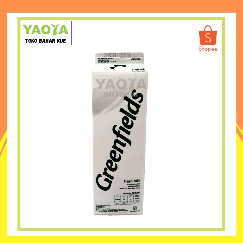 

GREENFIELDS FRESH MILK 1P 1 LITER