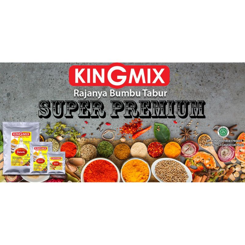 

Bumbu Tabur Premium King Mix 100 gram Aneka Rasa