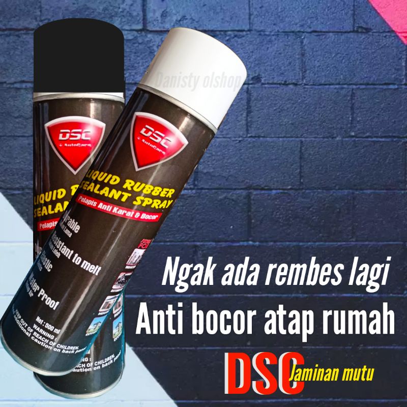 aspal penambal bocor spray / waterproof/ DSC rubber sealant/atap rumah/kolam ikan/asbes/genteng